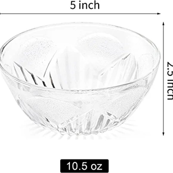 ZENFUN 12 Pack 10.5 Oz Glass Salad Bowls, Clear Prep Bowls, Mini Serving Bowls - Picture 1 of 2